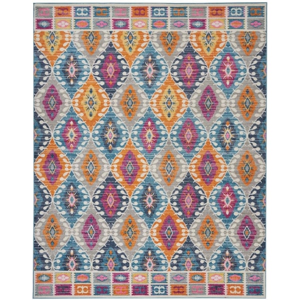 Palacedesigns 8 x 10 ft. Multi Color Ogee Pattern Area Rug PA2456773 - main